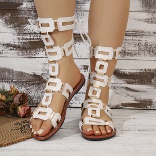 Damen Gladiatorsandalen mit modischer Schnallenverzierung EB