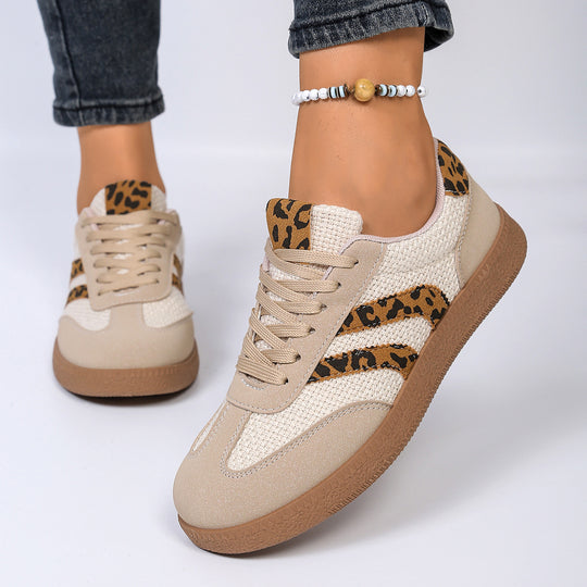 Damen Sneakers mit stylischem Leo-Design und bequemer Dämpfung EB