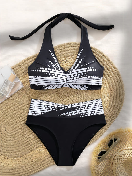 Damen Bikini-Set mit exquisitem Karomuster EB