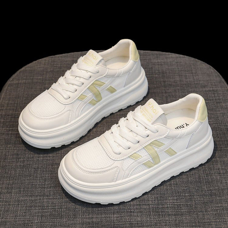 Damen Sportliche Sneaker mit bequemer Plateausohle und atmungsaktiver Obermaterialstruktur EB