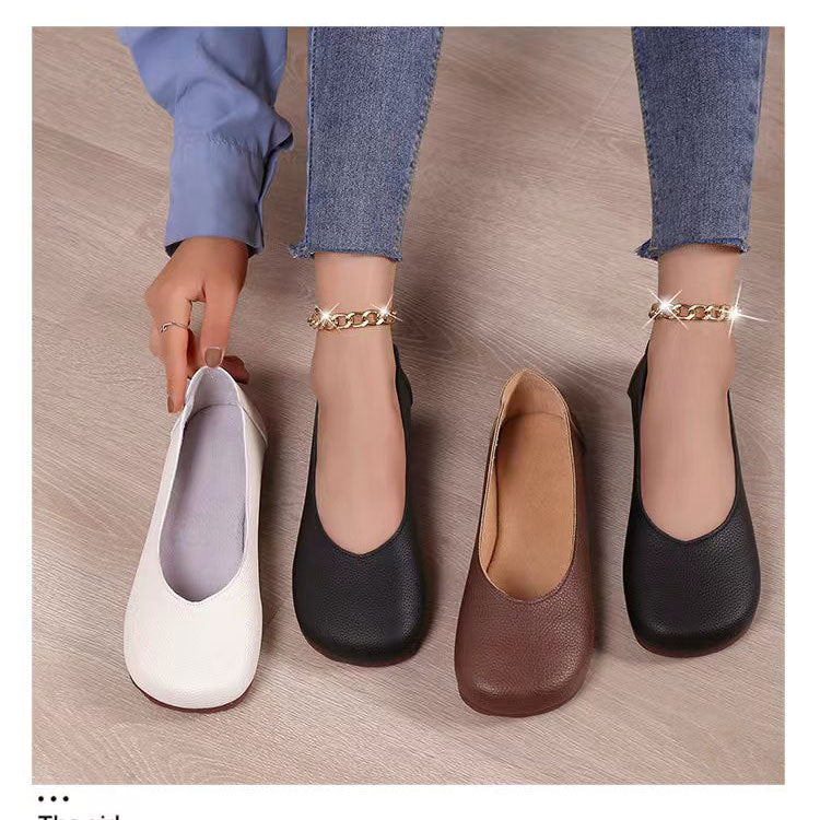 Damen Ballerinas aus hochwertigem Kunstleder mit gepolsterter Innensohle und elastischem Einstieg EB