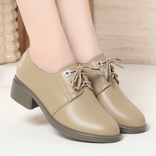 Damen Elegante Schnürschuhe mit modischem Absatz und komfortablem Innenfutter EB