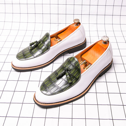 Damen Elegante Mokassins mit modischem Lederdesign und Quasten-Detail EB