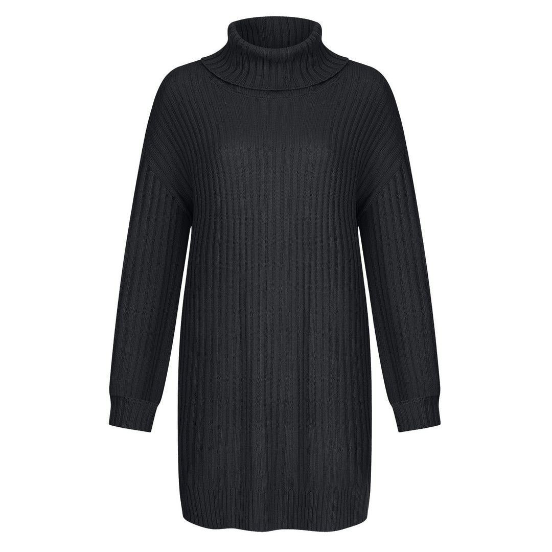 Damen Strickkleid mit hohem Kragen EB