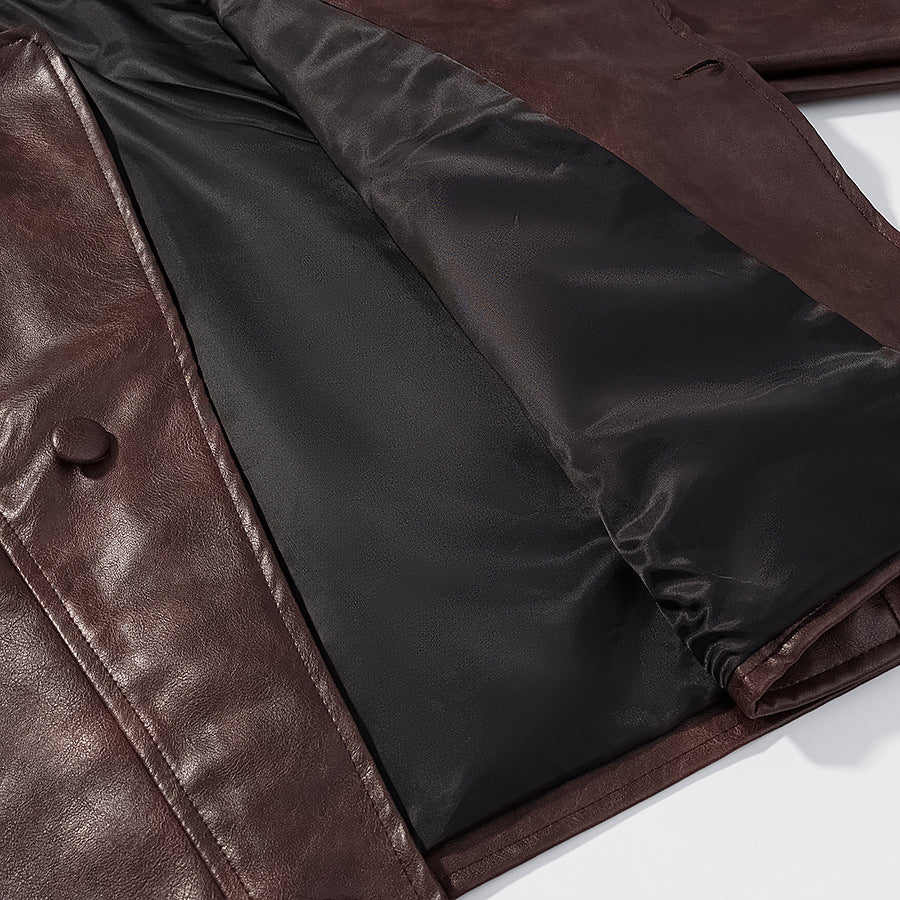 Damen Kunstlederjacke im modernen Schnitt mit lässigen Taschen EB