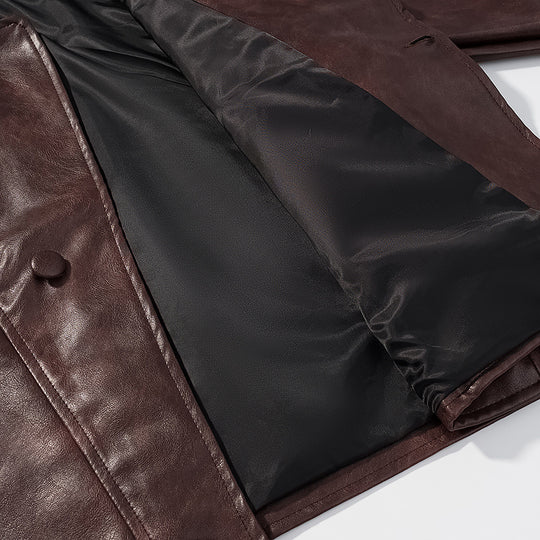 Damen Kunstlederjacke im modernen Schnitt mit lässigen Taschen EB