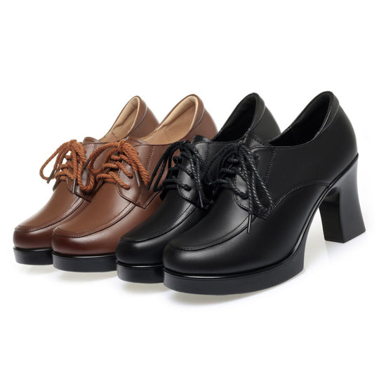 Damen Elegante Schnürpumps mit hohem Absatz EB