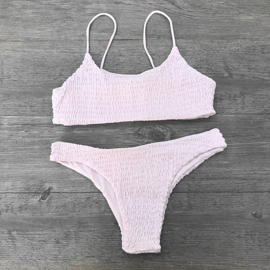 Damen Badeanzug-Set mit gerafftem Design EB