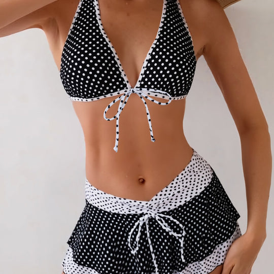 Damen Bikiniset mit modischem Dots-Design EB
