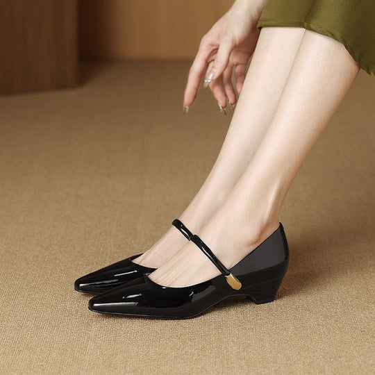 Damen elegante Slingback-Ballerinas mit modischem Riemchen EB