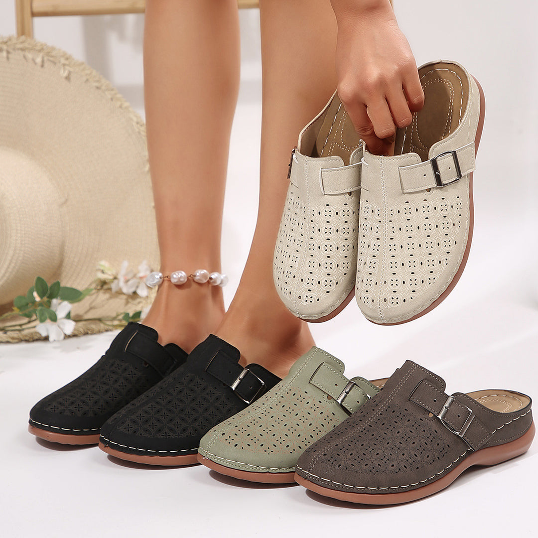 Damen Atmungsaktive Clogs mit modischem Lochmuster EB
