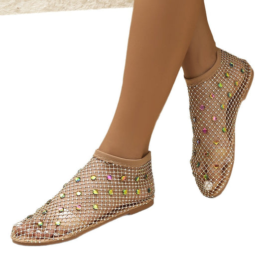 Damen Glitzernde Mesh-Sandalen EB
