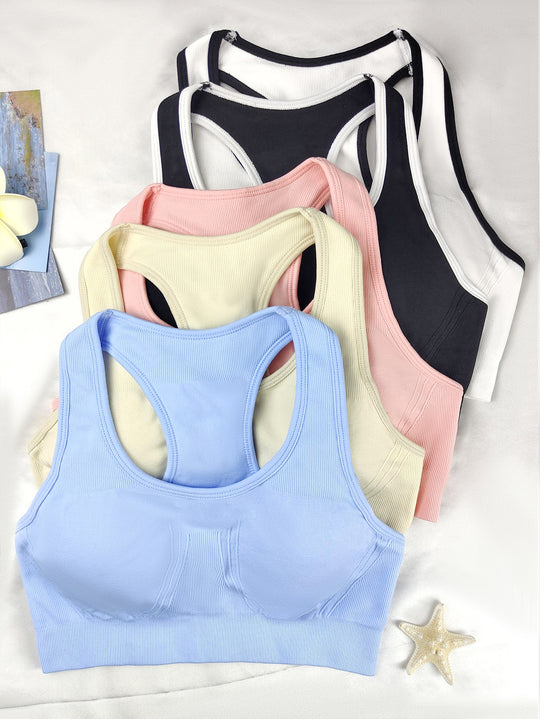 Damen Sport-Bustier mit atmungsaktivem Mischgewebe und stützenden Cups EB