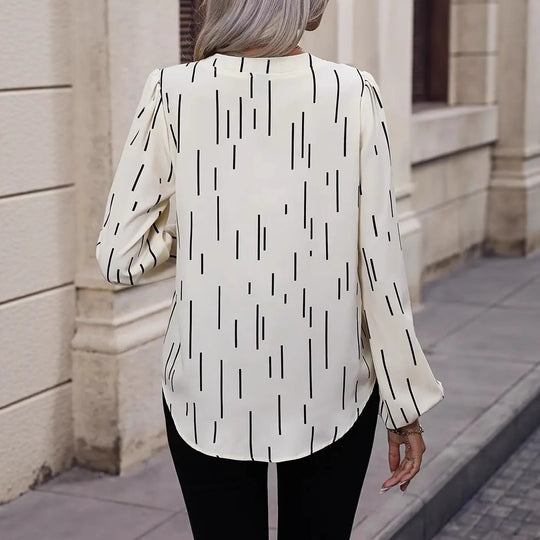 Damen Blusenshirt mit modischem Streifenmuster EB