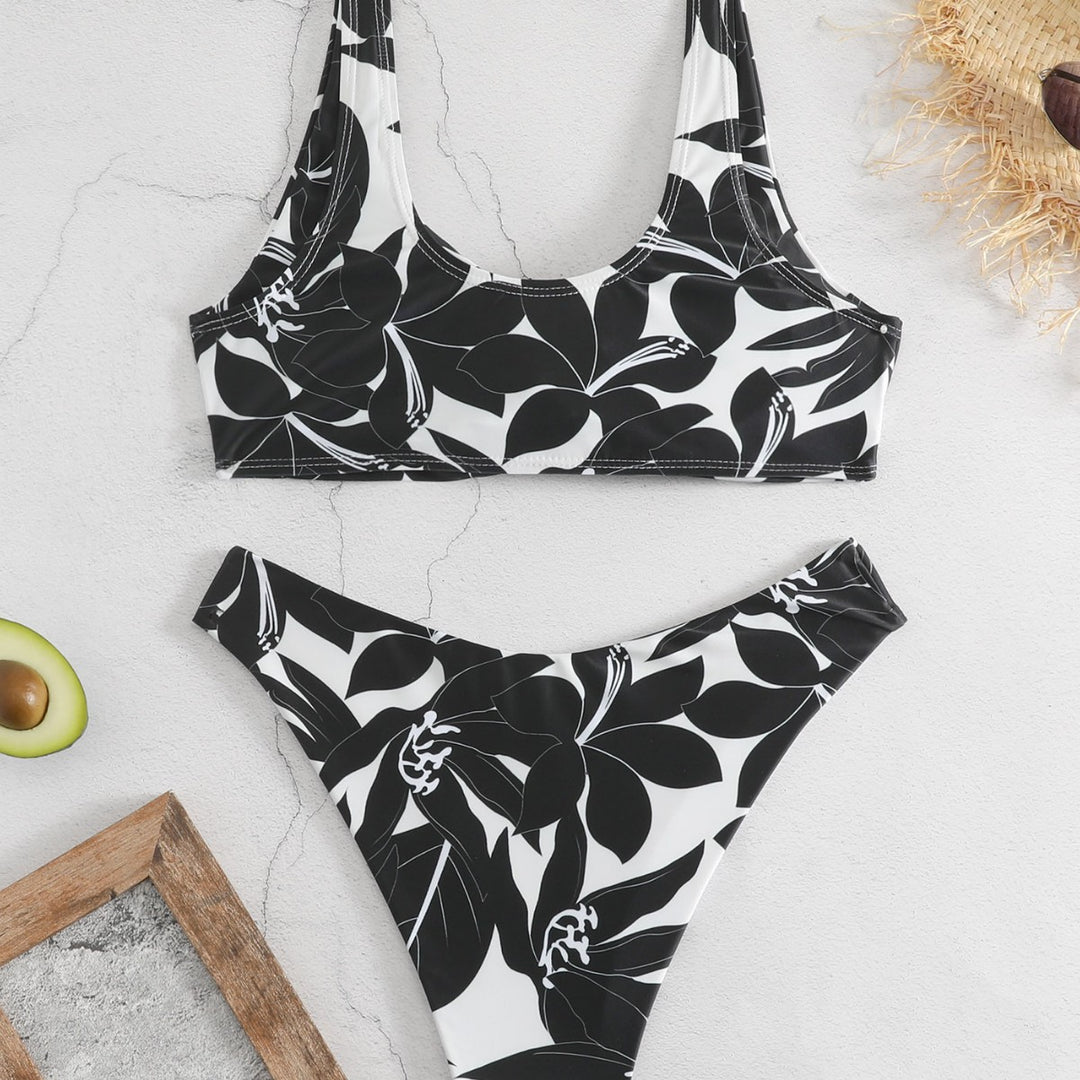 Damen Bikini-Set mit floralen Mustern und sportlichem Schnitt EB