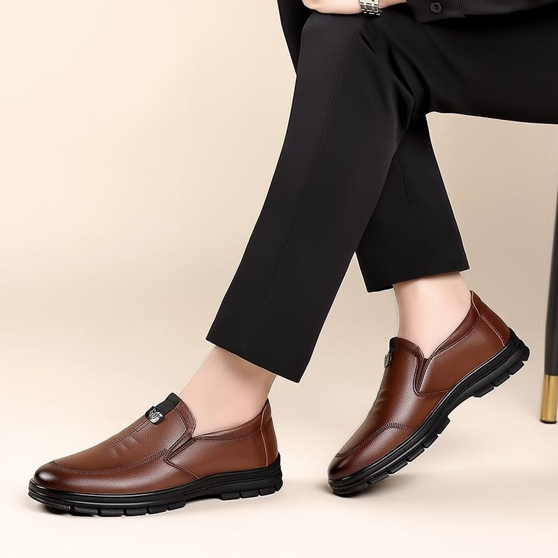 Herren Elegante Slip-On Lederschuhe mit ergonomischer Passform EB