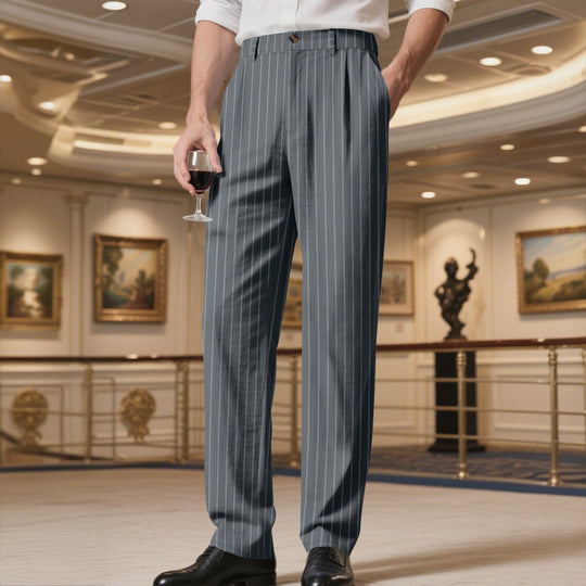 Herren elegante Streifenhose mit hohem Tragekomfort und stilvollem Design EB