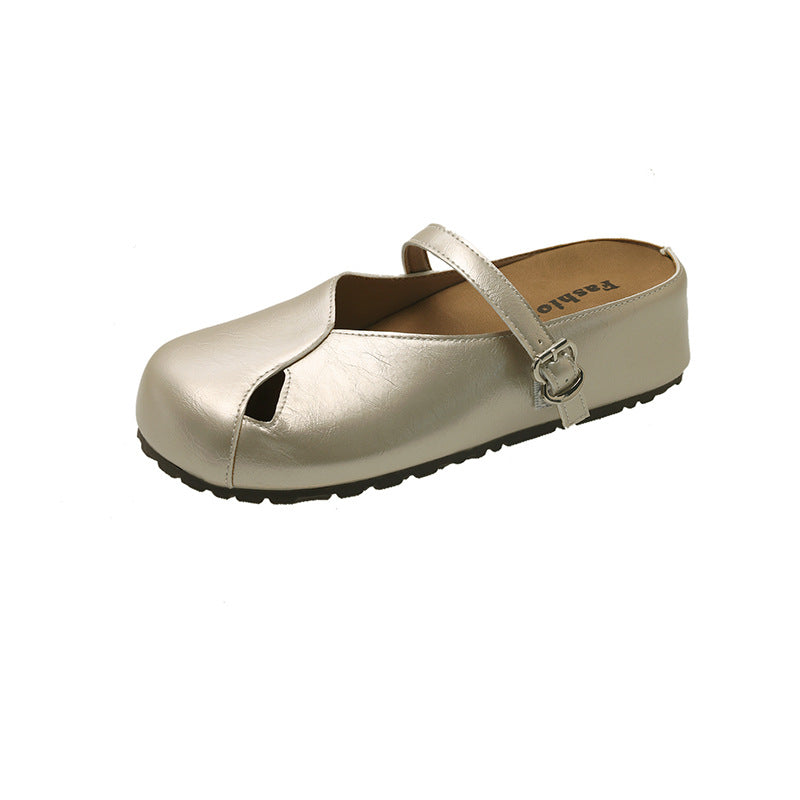 Damen Komfortable Pantoletten mit elegantem Riemen von EB