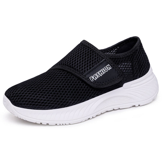 Damen Atmungsaktive Slip-On Sneakers mit Klettverschluss EB