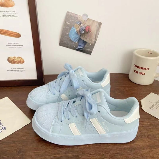 Damen Sportliche Sneakers mit dickem Sohlenprofil und atmungsaktiver Obermaterialstruktur EB
