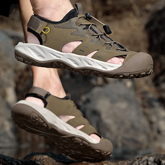 Damen Sportliche Sandalen mit rutschfester Sohle und anatomischer Fußbettung EB
