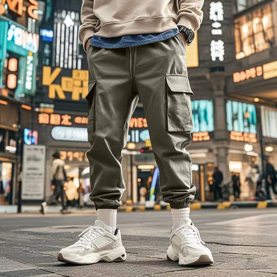 Herren Cargo-Hose mit verstellbarem Bund und praktischen Seitentaschen EB