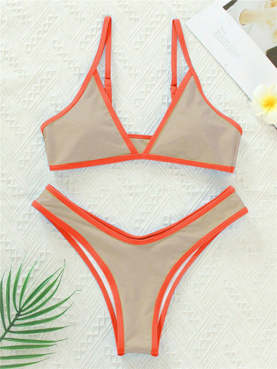Damen Triangel-Bikini mit eleganter Naht und sportlichem Schnitt EB