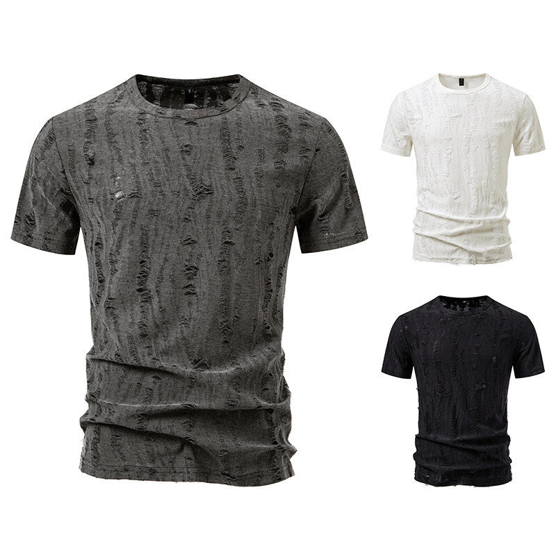 Herren T-Shirt mit strukturiertem Vintage-Design EB