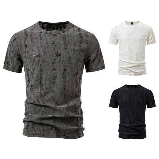 Herren T-Shirt mit strukturiertem Vintage-Design EB
