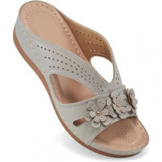 Damen Elegante und komfortable Badesandalen mit floralem Design EB