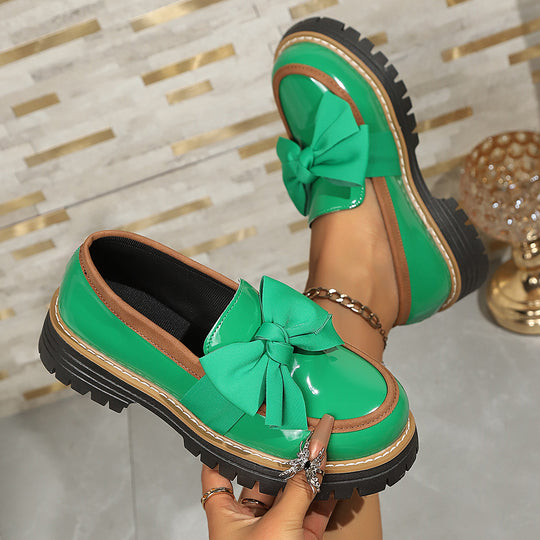 Damen Elegante und komfortable Slipper mit Schleifen-Applikation EB