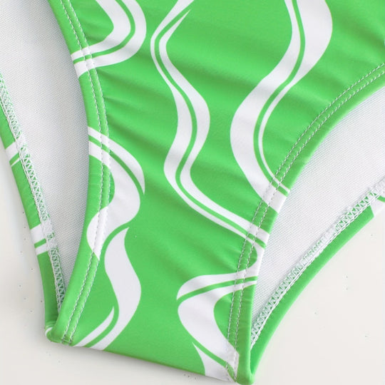 Damen Einteiler Badeanzug mit hochwertigem Rüschendesign EB