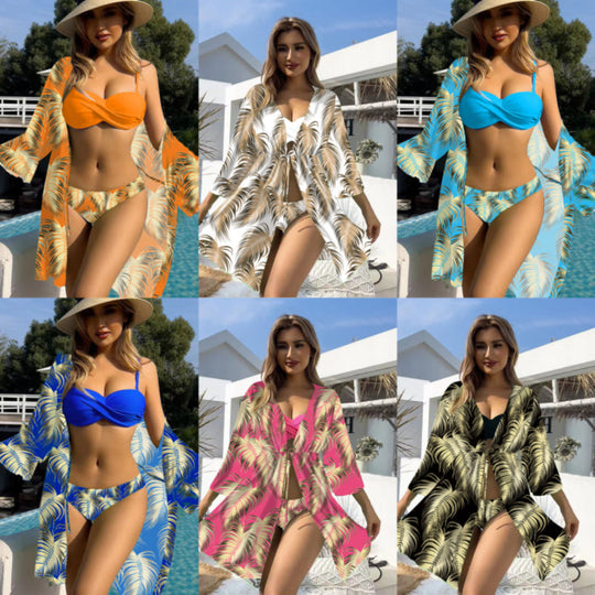 Damen Bikini-Set mit elegantem Kimono EB