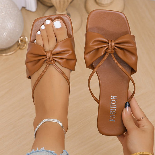 Damen elegante Mules mit schickem Schleifenakzent EB