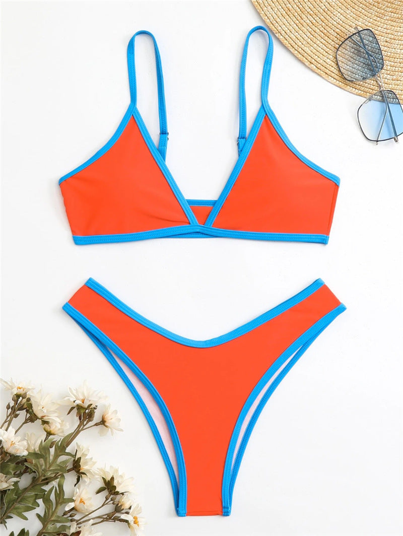 Damen Triangel-Bikini mit eleganter Naht und sportlichem Schnitt EB