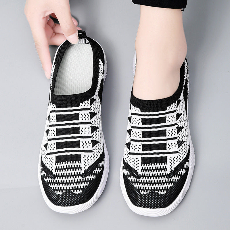 Damen Atmungsaktive Slip-On Schuhe mit elastischem Obermaterial EB