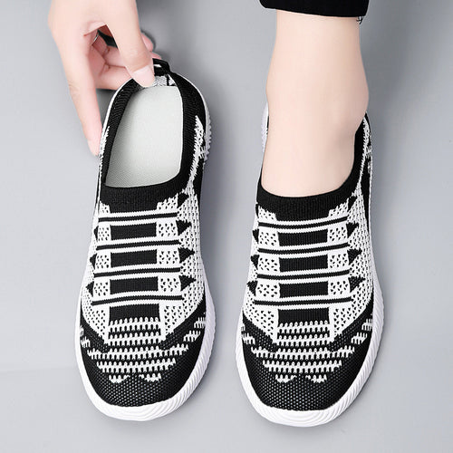 Damen Atmungsaktive Slip-On Schuhe mit elastischem Obermaterial EB
