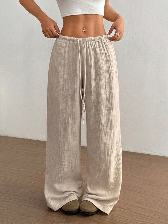 Damen Lockere Palazzo-Hose EB