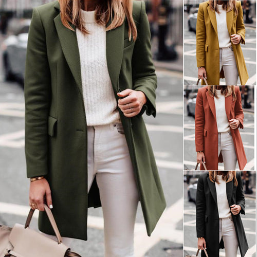 Damen eleganter taillierter Übergangsblazer EB