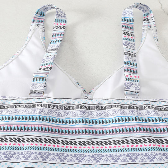 Damen Tankini-Set mit verspieltem Muster und bequemer Passform EB