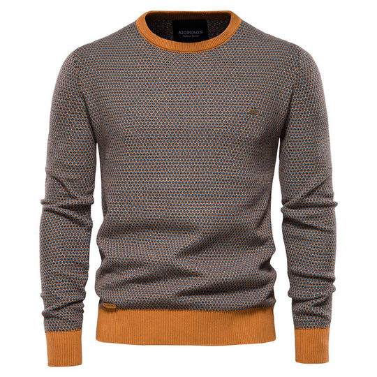Herren Strickpullover im modernen Wabenmuster mit angenehmem Tragegefühl EB