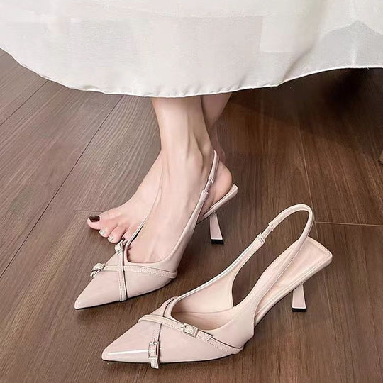 Damen Slingback-Pumps mit modischem Riemchen und eleganter Spitzform EB