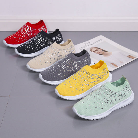 Damen Elegante und glitzernde Slip-On Sneakers EB