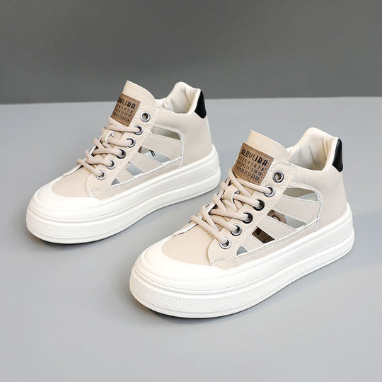 Damen High-Top Sneakers mit atmungsaktiver Oberflächenstruktur und rutschfester Sohle EB