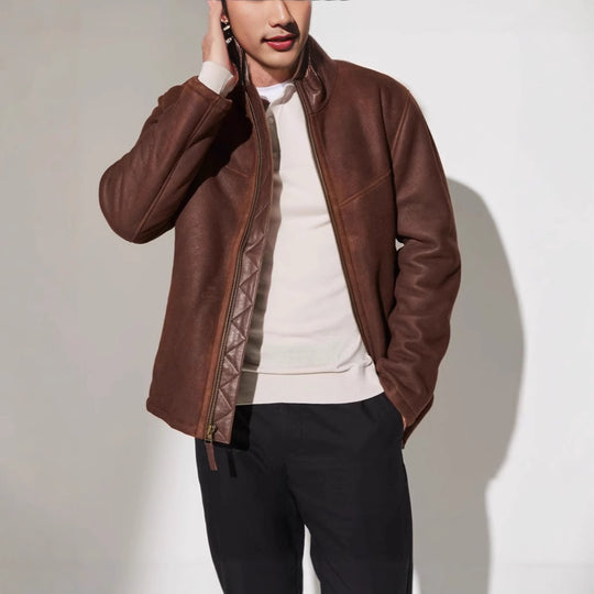 Herren hochwertige jacke mit elegantem Steppdesign EB