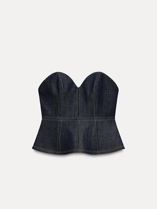 Damen Jeansblazer im modernen Look mit tailliertem Schnitt und praktischen Taschen EB