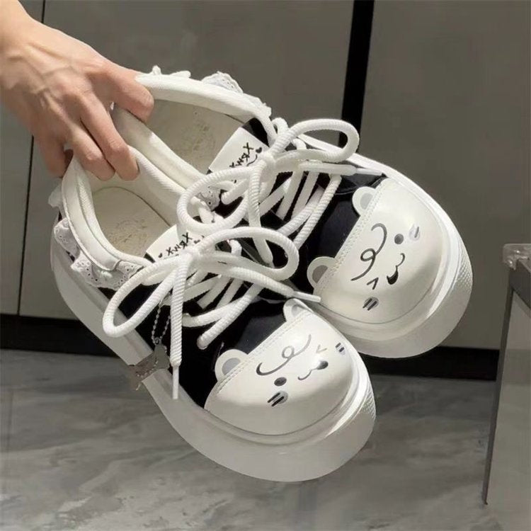 Damen Sneakers mit verspieltem Tiermotiv und bequemer Sohle EB