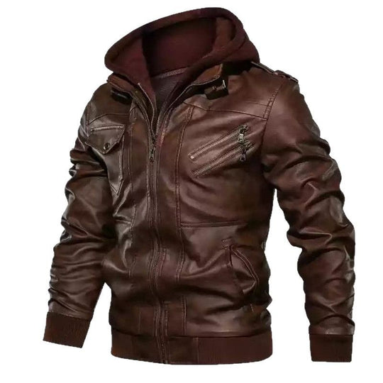 Herren modische jacke mit abnehmbarer Kapuze EB