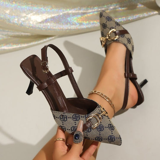 Damen elegante Slingback-Ballerinas mit modischen Verzierungen EB