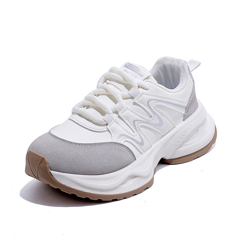 Damen modische Chunky Sneakers mit atmungsaktiver Oberfläche und stabiler Profilsohle EB